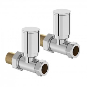 Tissino Hugo2 Straight Valves (Pair) Chrome [THU-207-CP]