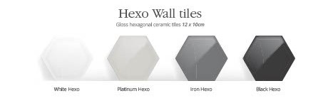 Utopia Hexo Wall Tiles - Matt Black - Pk 0.61m2 [T0800057]