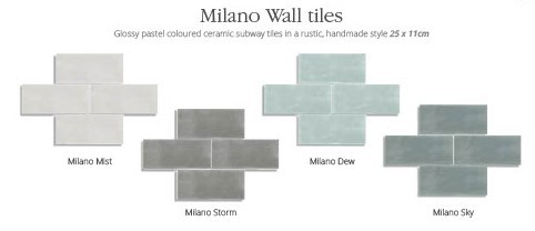 Utopia Milano Wall Tiles - Sky - Pk 1.04m2 [T0800092]