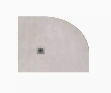 Tissino Giorgio2 Offset Quadrant Shower Tray (Left Hand) 1000 x 800mm Soft Taupe [TRG-701-ST]