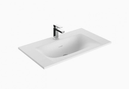 Tissino Cellini Solid Surface Wash Basin (1 Taphole) 600 x 460mm White [TCL-101]