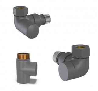 Tissino Hugo2 Dual Fuel Valves Wall Plumbing Connection Matt Black [THU-209-MN]