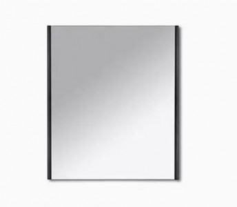 Tissino Netro Front Lit Rectangular Mirror with De-mister 800 x 700mm Matt Black [TNR-170]