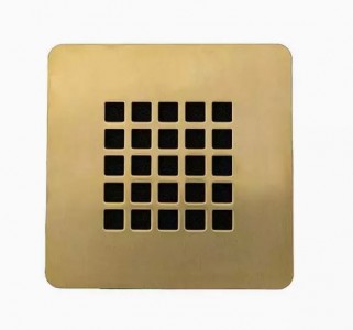 Tissino Giorgio Shower Tray Grate 127 x 127mm Brushed Brass [TRG-901-BB]