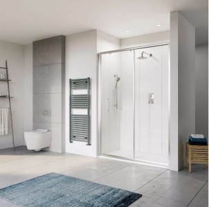 Tissino Rivelo Sliding Shower Door 1100mm Chrome [TRV-402-CP]
