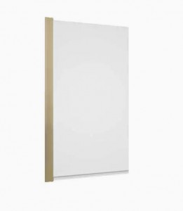 Tissino Messina Single Panel Bath Screen (Rectangular) Brushed Brass [TSI-101-BB]