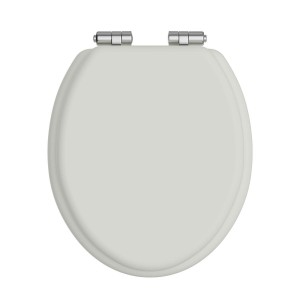 Heritage Toilet Seat Soft Close Chrome Hinges - Chantilly