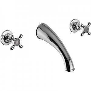 Heritage Trinity 3 Tap hole Bath Filler Chrome [TTRCC073]