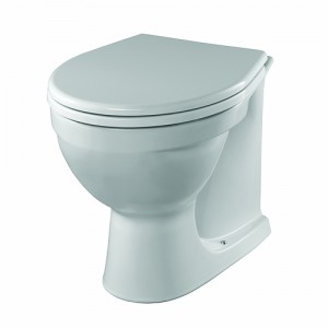 Twyford BJAR1438WH Alcona Back To Wall Pan HO 390x355mm White - (WC pan only)