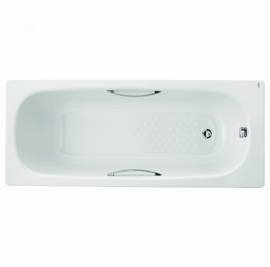 Twyford BJBS1570WH Celtic Single Ended Slip Resist Bath 1700x700mm No Tapholes White