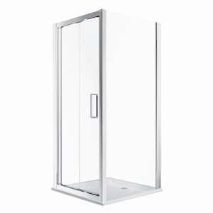 Twyford BJ560.106.00.2 Geo Bi-Fold Shower Door 760mm Left or Right Hand Silver Frame