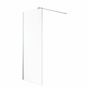 Twyford BJ560.119.00.2 Geo Wetroom Panel 800mm Silver Frame