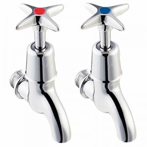 Twyford BJSF2302CP Sola Bib Taps Cross Head (Pair)