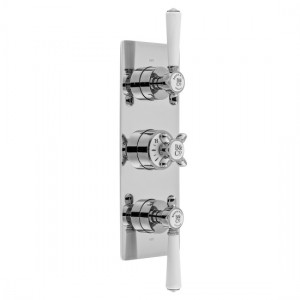 Booth & Co by Vado BC-AXB-128/3-CP Concealed Thermostatic Valve 3 Outlets 3 Handles Chrome