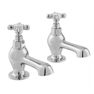 Booth & Co by Vado BC-AXB-136-CP Bath Pillar Taps Chrome