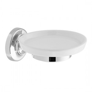 Booth & Co by Vado BC-AXB-182-CP Ceramic Soap Dish & Holder Chrome