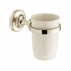 Booth & Co by Vado BC-AXB-183-BN Ceramic Tumbler & Holder Nickel