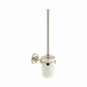 Booth & Co by Vado BC-AXB-188-BN Toilet Brush & Ceramic Holder Nickel