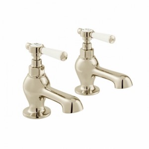 Booth & Co by Vado BC-AXB-236-BN Bath Pillar Taps Nickel