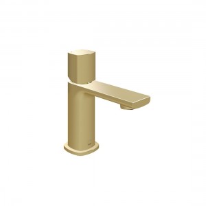 Cameo by Vado Leverless Mini Mono Basin Mixer Tap (Single Taphole) Satin Brass [CAM-100M/SB-SBR]