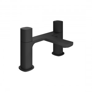 Cameo by Vado Deck Mounted Bath Filler Mixer Tap (2 Tapholes) Matt Black [CAM-137-MB]