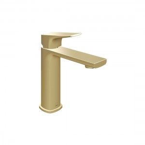 Cameo by Vado Mono Basin Mixer Tap (Single Taphole) Satin Brass [CAM-200/SB-SBR]