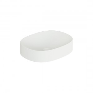 Cameo by Vado Oval Countertop Basin (No Tapholes) Arctic White [CAM-BMOV-AW]
