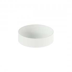 Cameo by Vado Round Countertop Basin (No Tapholes) Arctic White [CAM-BMRO-AW]