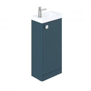 Cameo by Vado Floor Mounted Cloakroom Unit with Reversible Single Door 400mm Atlantic Blue [CAM-F400FM-AB]