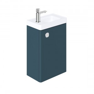 Cameo by Vado Wall Mounted Cloakroom Unit with Reversible Single Door 400mm Atlantic Blue [CAM-F400WH-AB]