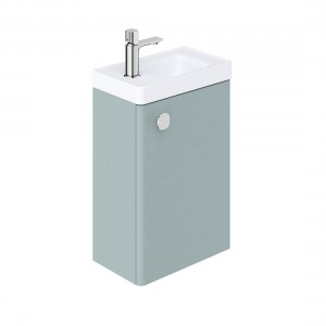 Cameo by Vado Wall Mounted Cloakroom Unit with Reversible Single Door 400mm Cove Blue [CAM-F400WH-CB]