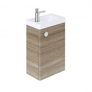 Cameo by Vado Wall Mounted Cloakroom Unit with Reversible Single Door 400mm Natural Oak [CAM-F400WH-NO]