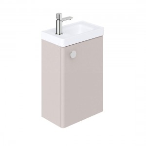Cameo by Vado Wall Mounted Cloakroom Unit with Reversible Single Door 400mm Pink Clay [CAM-F400WH-PC]