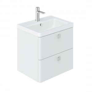 Cameo by Vado Single Basin Vanity Unit with 2 Drawers 600mm Arctic White [CAM-F600-AW]