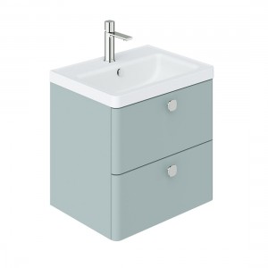 Cameo by Vado Single Basin Vanity Unit with 2 Drawers 600mm Cove Blue [CAM-F600-CB]