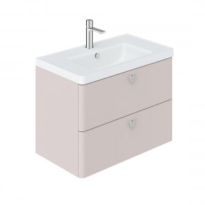 Cameo by Vado Single Basin Vanity Unit with 2 Drawers 800mm Pink Clay [CAM-F800-PC]