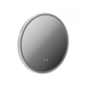 Cameo by Vado Illuminated Mirror (Round) with Demister 600mm Matt White [CAM-M6I-RO-MW]