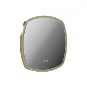 Cameo by Vado Illuminated Mirror (Square) with Demister 600mm Satin Brass [CAM-M6I-SQ-SBR]