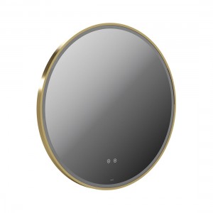 Cameo by Vado Illuminated Mirror (Round) with Demister 800mm Satin Brass [CAM-M8I-RO-SBR]
