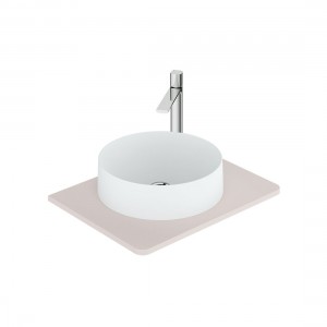 Cameo by Vado Worktop for 600mm Vanity Unit Pink Clay (Basin & Brassware NOT Included) [CAM-WT6-PC]