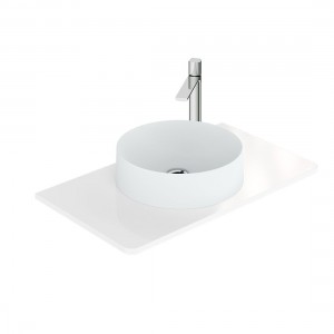Cameo by Vado Worktop for 800mm Vanity Unit Gloss White (Basin & Brassware NOT Included) [CAM-WT8-GW]