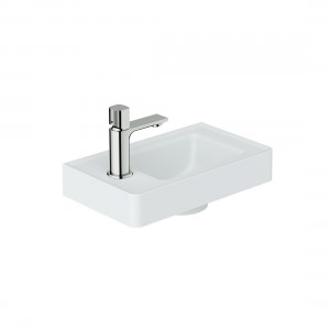 Cameo by Vado Left Hand Cloakroom Basin 400mm (1 Taphole) Arctic White (Brassware NOT Included) [CAM-BM4L-AW]