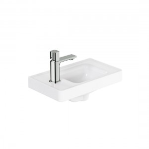 Cameo by Vado Left Hand Cloakroom Basin 400mm (1 Taphole) Gloss White (Brassware NOT Included) [CAM-BC4L-GW]