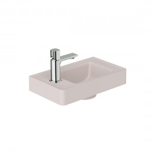 Cameo by Vado Left Hand Cloakroom Basin 400mm (1 Taphole) Pink Clay (Brassware NOT Included) [CAM-BM4L-PC]