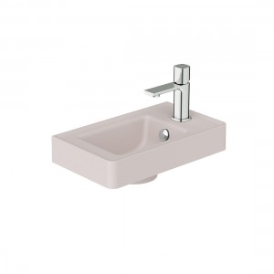 Cameo by Vado Right Hand Cloakroom Basin 400mm (1 Taphole) Pink Clay (Brassware NOT Included) [CAM-BM4R-PC]