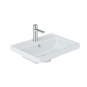 Cameo by Vado Vanity Basin 600mm (1 Taphole) Arctic White (Brassware NOT Included) [CAM-BM6-AW]