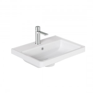 Cameo by Vado Vanity Basin 600mm (1 Taphole) Gloss White (Brassware NOT Included) [CAM-BC6-GW]