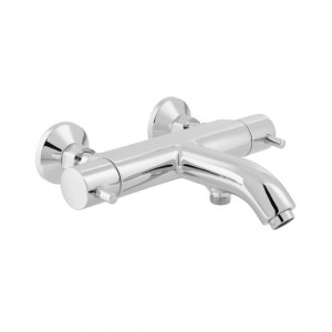 Vado CEL-123T-C/P Celsius Wall Mounted Exposed Thermostatic Bath Shower Mixer Tap without Shower Kit 
