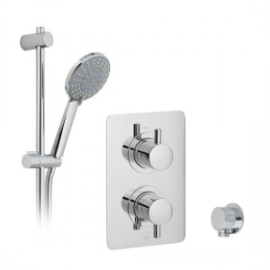 Vado DX-17120-CELSQ-CP Celsius Thermostatic Showering Set Square 1 Outlet 2 Handle