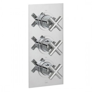 Vado Elements DX Thermo Shower Valve 2 Outlets & 3 Handles Chrome [ELE-128D/2-C/P]